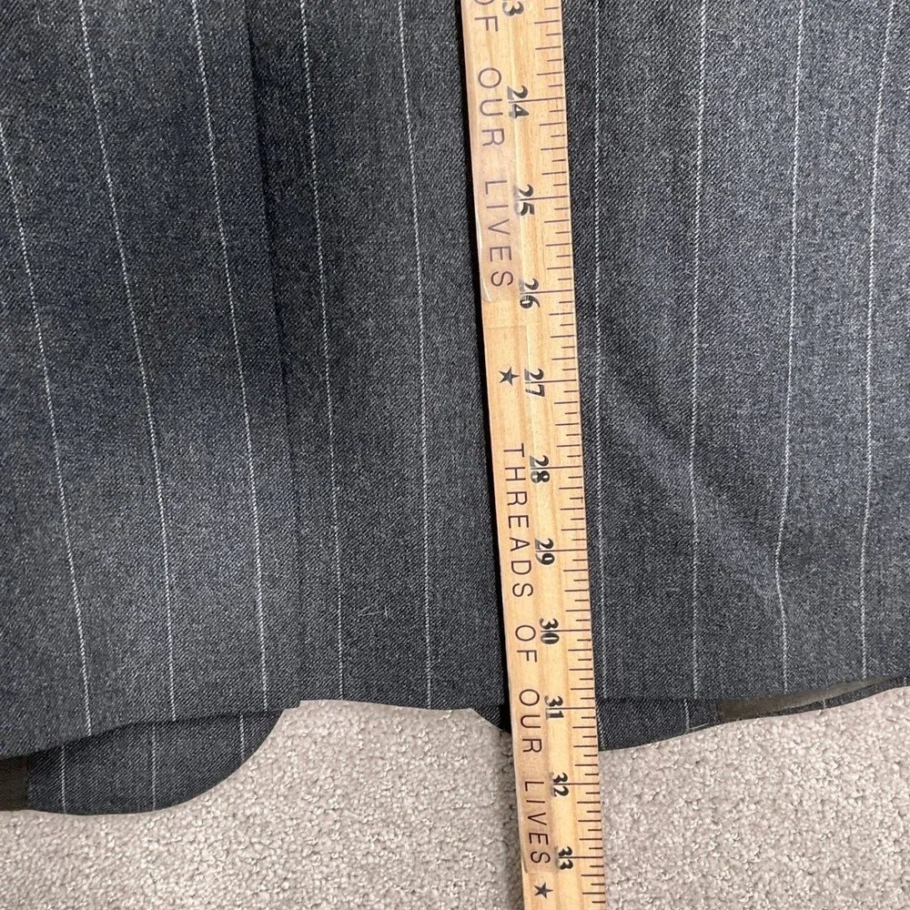 Brooks Brothers Blazer 42R Gray Pinstripe Classic Career Two Button Wool USA VTG